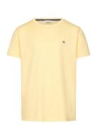 Shield Ss T-Shirt Tops T-shirts Short-sleeved Yellow GANT
