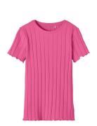 Nkfnoralina Ss Top Noos Tops T-shirts Short-sleeved Pink Name It