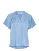Byhacca Blouse - Tops Blouses Short-sleeved Blue B.young