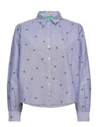 Shirt Tops Shirts Long-sleeved Blue United Colors Of Benetton