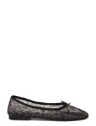 Animal-Print Mesh Ballerina Flats Ballerinat Multi/patterned Mango