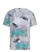 Allen Tops T-shirts Short-sleeved Grey POP & CO