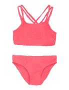 Bikini W. Structure Bikinit Pink Color Kids