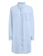 Relaxed Denim Shirt Dress Polvipituinen Mekko Blue Calvin Klein Jeans