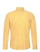 Linen/Cotton Shirt L/S Tops Shirts Casual Yellow Lindbergh