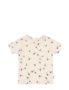 T-Shirt S/S Printed Tops T-shirts Short-sleeved Cream Petit Piao