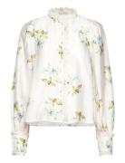 Viscose Blouse Tops Blouses Long-sleeved White By Ti Mo