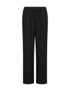 Sc-Poula Bottoms Trousers Straight Leg Black Soyaconcept