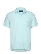 Mineral-Dyed Terry Polo Shirt Tops Polos Short-sleeved Blue Polo Ralph...