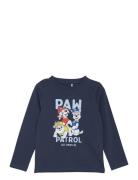 T-Shirt Ls Tops T-shirts Long-sleeved T-shirts Navy Minymo