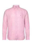 Pigment Dyed Li Solid Rf Shirt Tops Shirts Casual Pink Tommy Hilfiger