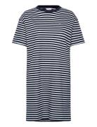 Stripe Ss T-Shirt Dress Yöpaita Navy Tommy Hilfiger