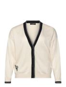 Two-T Cotton-Blend Cardigan Tops Knitwear Cardigans Cream Lauren Women