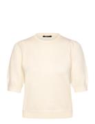 Knitted Top Tops Knitwear Jumpers Cream Gina Tricot