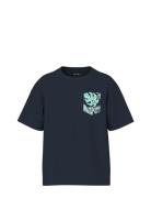 Nkmvalmas Ss Nreg Top Tops T-shirts Short-sleeved Navy Name It