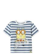 Nkmmansa Spongsb Nreg Ss Top Box Cplg Tops T-shirts Short-sleeved Blue...
