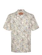Mmgjoel Leaf Ss Shirt Tops Shirts Short-sleeved Cream Mos Mosh Gallery