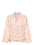 Pyjama Shirt Seersucker Toppi Pink Lindex