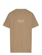 Logo Heavyweight Cotton Jersey Tee Tops T-shirts Short-sleeved Beige R...