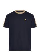 Contrast Taped T-Shirt Tops T-shirts Short-sleeved Navy Lyle & Scott