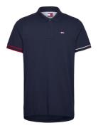 Tjm Slim Flag Cuff Polo Ext Tops Polos Short-sleeved Navy Tommy Jeans
