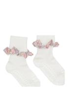 Non-Slip Socks - Bamboo / Liberty Jarrusukat White GoBabyGo