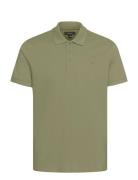 Mapoleo Melange Tops Polos Short-sleeved Khaki Green Matinique