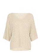 Bymobbe Vneck Jumper - Tops Blouses Long-sleeved Beige B.young
