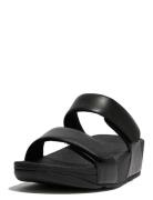 Lulu Adjustable Leather Slides Korolliset Sandaalit Black FitFlop