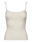 Slim Strappy Tank Top Tops T-shirts & Tops Sleeveless White Monki