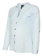 Vmmbumpy L/S Shirt New Noos Tops Shirts Long-sleeved Blue Vero Moda Ma...