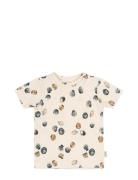 T-Shirt S/S Baggy Sum Printed Tops T-shirts Short-sleeved Beige Petit ...