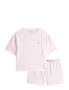 Ss Jersey Short Set Pyjama Pink Tommy Hilfiger