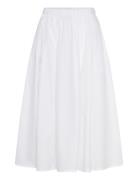 Jorina Skirt Polvipituinen Hame White Stylein