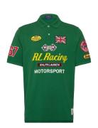 Classic Fit Racing Mesh Polo Shirt Tops Polos Short-sleeved Green Polo...