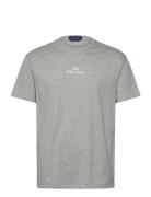 Classic Fit Logo Jersey T-Shirt Tops T-shirts Short-sleeved Grey Polo ...
