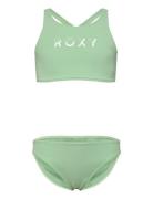 Solid Active Rg Crop Top Set Bikinit Green Roxy