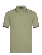 Twin Tipped Fp Shirt Tops Polos Short-sleeved Khaki Green Fred Perry