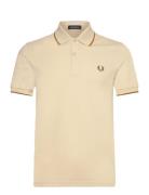 Twin Tipped Fp Shirt Tops Polos Short-sleeved Cream Fred Perry