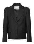 Short Pleated Blazer Blazers Single Breasted Blazers Black House Of Da...
