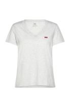 Perfect Vneck Orbit Heather Gr Tops T-shirts & Tops Short-sleeved Grey...