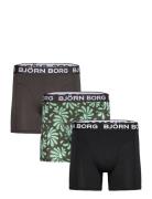 Bamboo Boxer 3P Bokserit Black Björn Borg