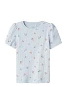 Nmfhamanda Ss Slim Top Pb Tops T-shirts Short-sleeved Blue Name It