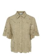 Yassagga 2/4 Shirt Tops Shirts Short-sleeved Green YAS