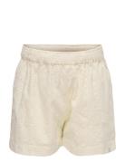 Kmgmargot Life Embroidery Shorts Wvn Bottoms Shorts Cream Kids Only