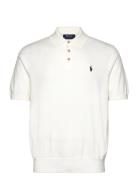 Cotton Polo-Collar Sweater Tops Polos Short-sleeved White Polo Ralph L...