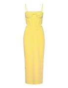 Martini Midi Dress Polvipituinen Mekko Yellow Bardot