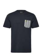 Stripe Pocket T-Shirt Tops T-shirts Short-sleeved Black Lyle & Scott