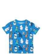 Pojkgäng T-Shirt Tops T-shirts Short-sleeved Blue MUMIN