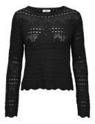 Jdysun Lay L/S Boatneck Pullov. Knt Tops Knitwear Jumpers Black JDY